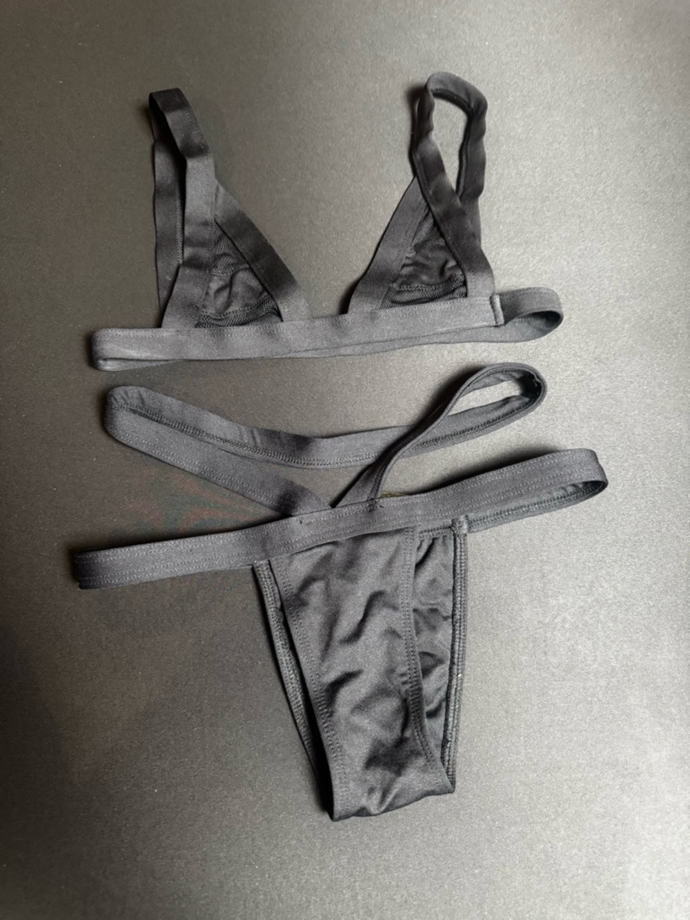 Minimale Animale Black Micro Bikini Strappy Minimalist Designer Swim Coastal